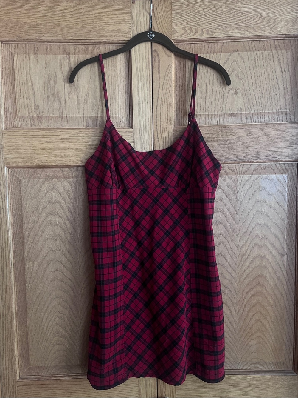 wild fable Red and Black Plaid Mini Dress